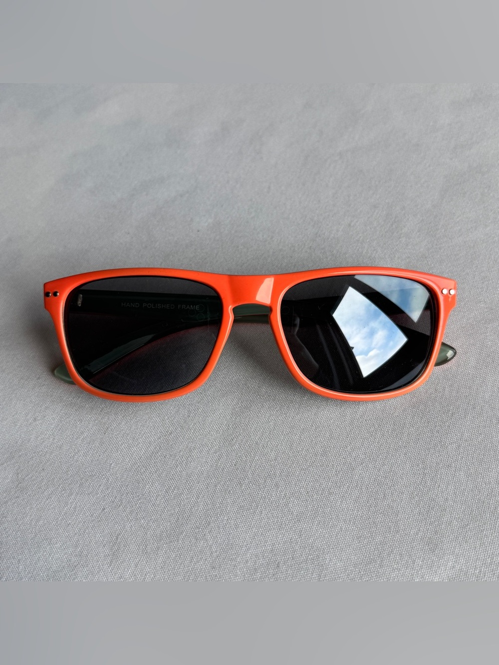 Orange rectangle sunglasses